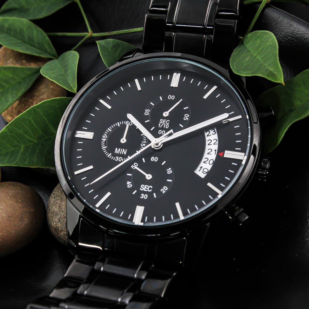 Custom chronograph watch.