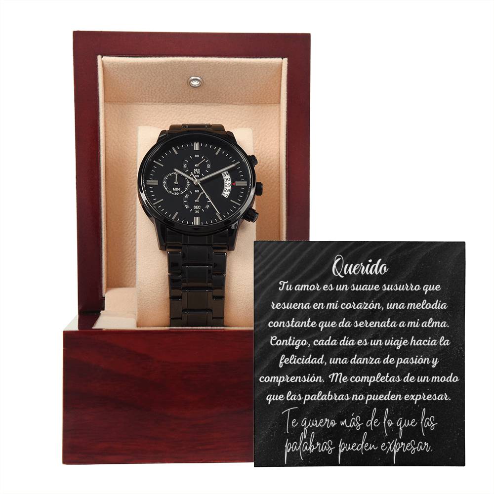 Reloj Cronógrafo Negro + MC